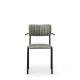 Bourbon Vintage Style Suede Chair With Arms